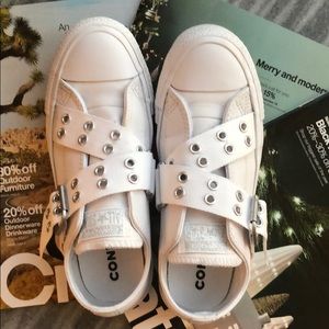 Converse Leather Statement Sneaker (White)